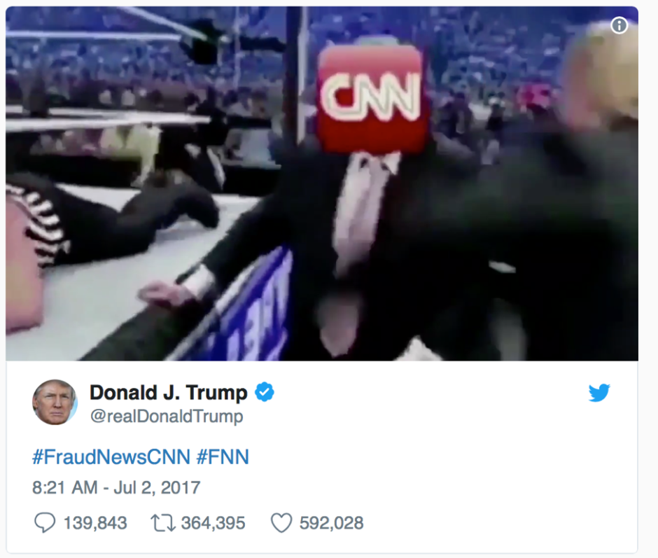 President Donald Trump "CNN Takedown" tweet